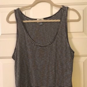 Black and white striped tank